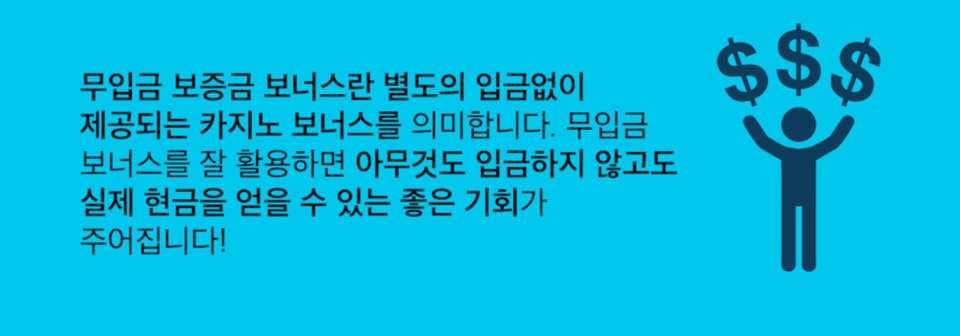 한국 온라인 카지노 무입금 카지노 보너스 무료 현금 보너스 무료 칩 보너스 꽁머니 보너스 